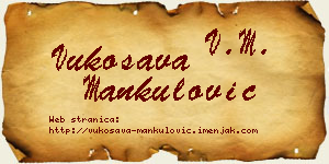 Vukosava Mankulović vizit kartica